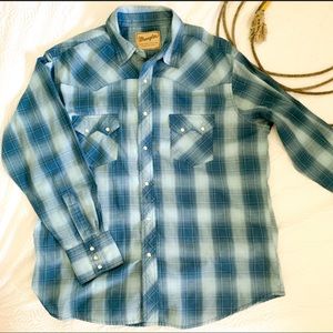 Vintage Wrangler long sleeve pearl snap shirt